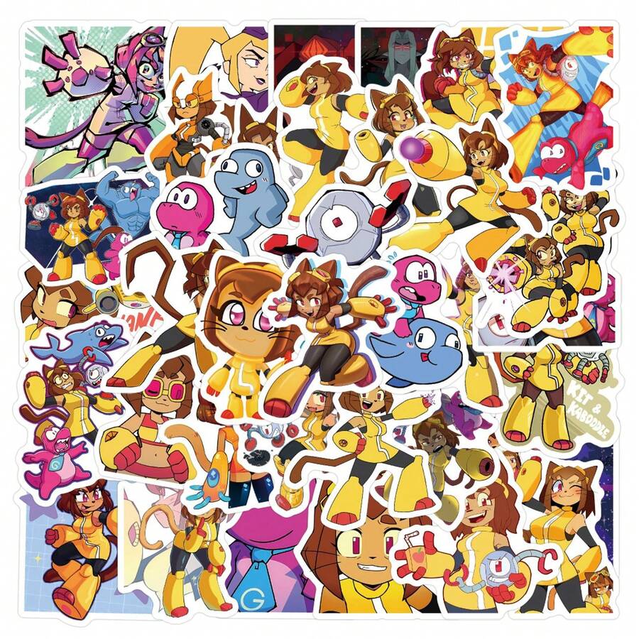 58 Stücke Gameoverse Ästhetische Aufkleber Vintage Ins Stil 2D Fantasy Y2K Stadt Ästhetische Aufkleber Lustige Aufkleber 80er 90er Anime Aufkleber Geeignet für Scrapbooking Zubehör Wasserflaschen Laptops Handy Koffer Notizbücher Feiertags Party Dekoration Neujahr - Mehrfarbig 1 - Übersicht 1