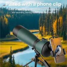 25-75x70mm Zoom Spotting Scope, HD High Power Bird Watching Scope, ABS Material And HD Optical Glass Lenses, Comes With Tripod And Phone Adapter, Ideal For Birding, Shooting, Wildlife Observation - A - View 9