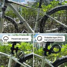 1pc Ultra-Durable Stainless Steel Bicycle/Motorcycle Lock - Anti-Theft, Polished Surface, Bicycle Lock - Multicolor - View 5