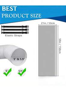 Portable Air Conditioner Hose Protector Sleeve, Vent Cover For 5" And 5.9" Hoses, AC Exhaust Pipe Insulation Cover, Dust-Proof And Heat-Insulating, Easy To Carry And Install - Air Conditioner Hose Insulation Sleeve - View 4