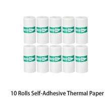 5/10/20 Rolls Mini Printer Paper White Continuous Self-Adhesive Sticker Paper For Portable High-Definition Photo Printer, Suitable For Study Notes, Work, Photos, Images, Memo Mini Printer Paper 57mm - One Size - View 9