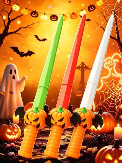 1 buah Pedang Halloween yang Dapat Ditarik, Bilah yang Dapat Ditarik dan Muncul Secara Kreatif, Mainan Gelisah Bersayap Kelelawar yang Menyenangkan, Hadiah Penghilang Stres Sensorik Hantu, Suvenir Pesta Halloween, Cocok untuk Remaja dan Properti Cosplay Mainan Halloween