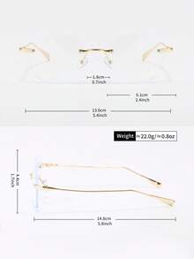 1 par de gafas retro de lente transparente personalizadas con marco poligonal, gafas transparentes de marco completo para mujer, adecuadas para fotografía callejera, viajes, vacaciones y uso en la playa - transparente - Ver 6