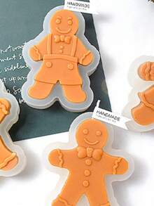 Christmas Gingerbread Man DIY Handmade Aromatherapy Plaster Multi-Function Silicone Mold - Gingerbread Man - View 6