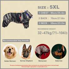 1PC Dog Shedding Hair Control Pajamas - Warm High Stretch Full Coverage Pet Rompers, Anti Licking & Bug Protective Jumpsuit For Small Medium Large Dogs, All Over Printing Dog Clothes - Camouflage Pattern - Multicolor - View 18