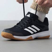 adidas Speedcourt 舒適百搭 日常休閒 透氣 低筒 網球鞋 男女同款 黑色 - 黑色 - 查看 3
