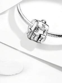 1 Piece Of Fashionable 925 Sterling Silver Mushroom Bead With Diamonds, Suitable For Women's Bracelets And DIY Jewelry Making - Style 1 - View 8