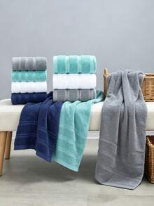 1pc/2pcs Optional Striped Cotton Bath Towel, Ultra Soft Thick Highly Absorbent Quick Dry Lint Free Shower Towel, Multi Color Large Bath Towel For Bathroom Spa Gym Travel Home Use - Multicolor - View 11