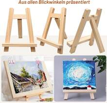2 Pack Wooden Mini Easels 15x20cm Small Tabletop Display Stands For Paintings, Drawings & Picture Frames - 2pcs - View 5