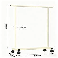 Standard Floor Clothes Rack, Constructed With Thickened 25mm Steel Pipes For Stable Load-Bearing Capacity, Equipped With Universal Casters For Easy Movement And An Extended Crossbar, Suitable For Bedrooms, Laundries And Living Rooms - A - View 13