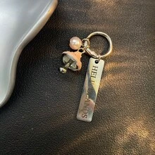 鑰匙圈製作配件 手工珠飾吊飾 手鍊用 Koraliki Kandi 原創韓系 Ins 風 蝴蝶結 冰透雲朵 手機鏈條 手機殼掛繩 DIY 串珠相機鏈 防丟繩 耳機保護套 高質感掛飾 - 粉色 - 查看 1