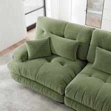 Cloud Sofa Green 2 Seat With Velvet And Cushions - Green 2 Seat - View 9