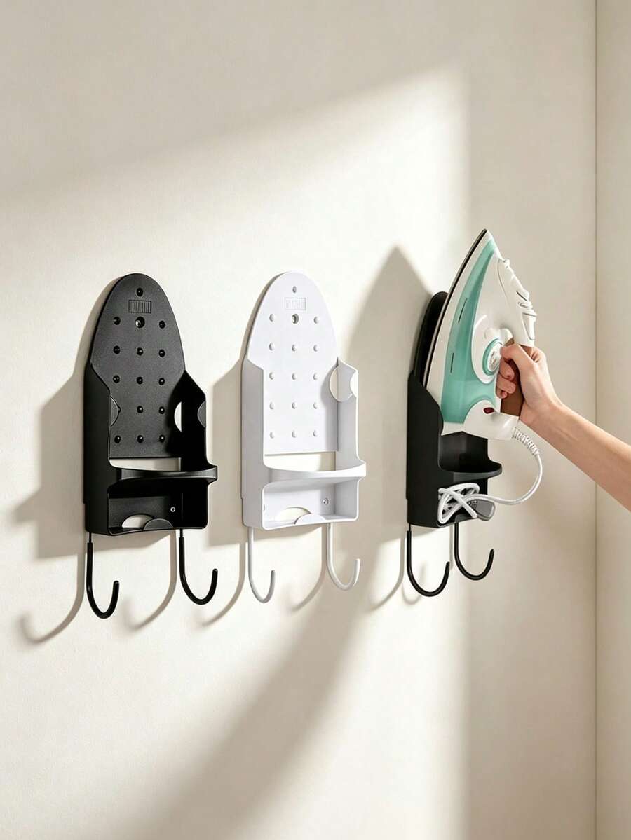 1 Set Rak Dinding dengan Kait dan Gantungan Penyimpanan Kabel Listrik Besi Tahan Panas Mudah Dipasang, Cocok untuk Ruang Cuci, Kamar Tidur, Ruang Kerajinan, Rumah Sewa, Kamar Tamu, Perlengkapan Organisasi Rumah, Hadiah Praktis untuk Rumah - MultiWarna - View 1