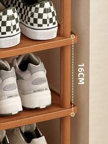 1 buah Rak Sepatu Bambu Bertingkat Elegan, Gaya Baru 2026, Desain Bertingkat Minimalis, Cocok untuk Lorong Sempit, Hemat Ruang, Mudah Dirakit, Cocok untuk Ruang Tamu, Lorong, Pintu Masuk, dan Kamar Tidur sebagai Tempat Penyimpanan. - View 7