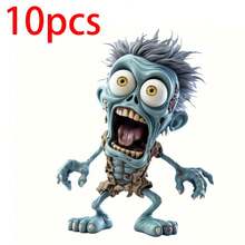 50/25/10/1pcsCartoon Screaming Zombie Vinyl Car Sticker Surprise Ghost Horror Undead Monster Waterproof Removable Weather Resistant Sticker Gothic Halloween Graphic Sticker For Truck SUV Scooter Motorcycle Laptop Luggage Skateboard Decor Sticker - View 7