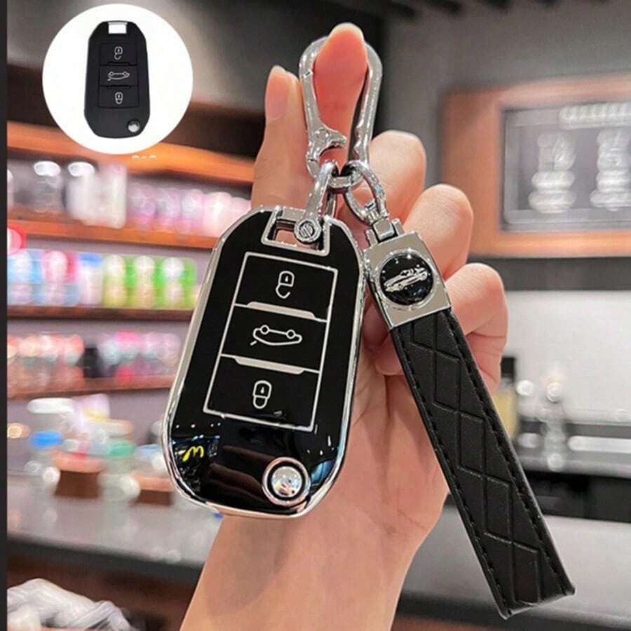 Key Fob Protective Cover/Key Shell/Key Cover/Keychain For Peugeot 208 308 408 508 2008 3008 4008 And C4 Cactus Picasso C4L C5 C5... - one-size - View 1