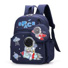 A Cute Astronaut Backpack, Suitable For Boys And Girls In Primary And Middle School. Astronaut Pattern Design, Burden-Reducing And Spine-Protecting Backpack, Including Convenient Small Pockets, A Must-Have For Back To School Season - Multicolor - View 9