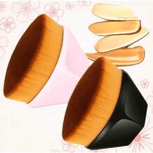 Kit 2 Pincéis Hexagonais Premium para Base BB Cream | Acabamento Uniforme e Alta Cobertura---WANG - Preto - Visão 3