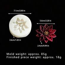 Silicone Mold Christmas Holly Flower Car Aromatherapy Candle Mold - H643-2 Mold - View 4