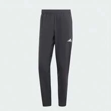 Adidas Train Essentials Men's Solid Color Logo Elastic Waist Quick-Dry Woven Sports Pants - Black - View 5