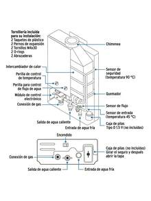Instantaneous Water Heater, 5L, 1 Service, LP Gas, FOSET BASIC, Compact And Lightweight For Easy Installation - White - View 4
