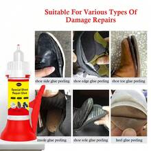 Quick-Dry Shoe Repair Glue | Universal Leather & Fabric Adhesive, Water-Resistant & Non-Hardening | Fixes Sole Separation, Transparent, Multi-Purpose Bonding - CJ-364 - View 6