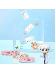 50/100pcs Ultra Breathable Cute Cartoon Bandages - Suitable For All Ages Cute Wound Protection Patches - Multiple Patterns And Packaging Colors Randomly Shipped, Can Be Put In First Aid Kit - Multicolor - View 6