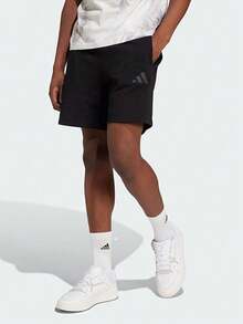 Adidas All Szn FRENCH TERRY SHORTS Solid Color Comfortable Breathable Skin-Friendly Drawstring Casual Shorts Men's - Black - View 1