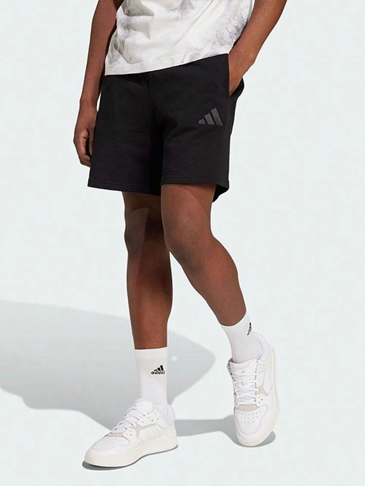 Adidas All Szn FRENCH TERRY SHORTS Solid Color Comfortable Breathable Skin-Friendly Drawstring Casual Shorts Men's - Black - View 1