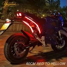 2 luces LED de señalización para motocicleta, luces de circulación diurna, tiras decorativas impermeables, luces de freno secuenciales - Versión básica - Ver 7