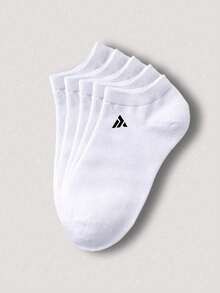 1/5/10/15 Pairs Unisex Minimalist Triangle Logo Solid Color Short Socks, Breathable Sweat-Absorbing Casual Socks, Couple Socks, Suitable For Daily Wear, Sports, Back To School - Multicolor - View 8