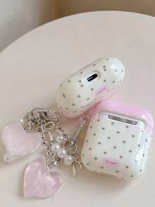 Cute Ins Style Heart Bow Soft Silicone Earphone Protective Case, Compatible With AirPods 3/4 And Pro 2/3, Cute Women's Earphone Cover - Baby Pink - View 5