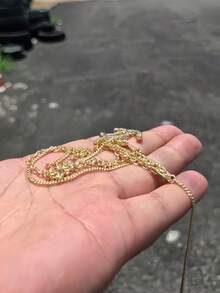 1pc New Double Layer Women's Necklace, Fashionable Elegant Minimalist, Essential For Girls - Gold - View 5