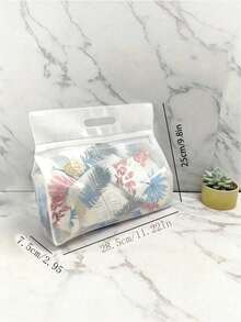 Wet And Dry Separation Swimsuit Bag - Plastic Zipper Swimsuit Storage Bag, Suitable For Swimsuits, Clothes, Outdoor Sports, Summer And Autumn Essential Storage Bag, Travel Essential, Portable Rectangular Design - Multicolor - View 8