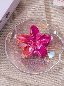 3pcs/1pc 8cm/3.14inch Large Hibiscus Flower Shaped Hair Clips, Colorful And Vibrant, Made Of Lightweight Plastic Material, Suitable For Daily Wear, Outdoor Activities, Casual Occasions, Party Gatherings, Commuting, Beach Vacations And More. Can Be Used For Hairstyles Like Ponytails, Buns, And More, Also Perfect For Daily Care Steps Like Washing Face, Bathing, And Makeup, Making It A Perfect Accessory Item. - Multicolor - View 5