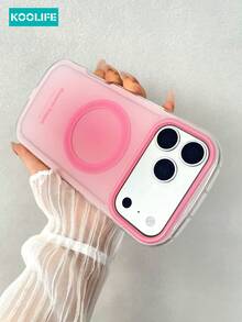 KOOLIFE Fashion Dopamine Gradient Solid Color Tie Dye, Pure Sky Blue, Supports Magnetic Wireless Charging, Korean/Japanese Style Phone Protective Case, Compatible With Iphone 18 Pro/18 Pro Max/17 Pro Max/16 Pro Max/15 Pro Max/14/13... - Deep Pink Ombre - View 6