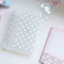 波點裝飾轉印貼紙，透明杯子與盒子DIY基礎材料貼紙，學校用品 - 長方形 - 查看 19