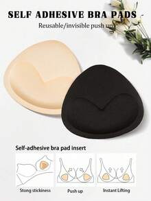 1 Pair Self-Adhesive Breast Pads, Suitable For Women's Sports Bras, Bikinis, Swimsuits Or Dresses - Multi-color - View 7