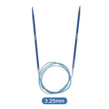 1 par de agujas de tejer circulares de aluminio anodizado azul desmontables e intercambiables + cable de conexión flexible desmontable, agujas de tejer circulares, adecuadas para bufandas, gorros, suéteres y proyectos de tejido DIY con lana - Tejer - Ver 22