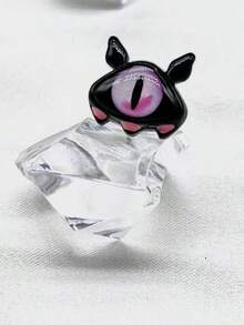 Cute Little Devil Oil-Drip Tongue Stud Eye Monster Cartoon Sweet & Cool INS Style Piercing Jewelry - Black - View 2