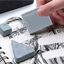 Bolígrafo resaltador de arte para bocetos de 1/4 de velocidad, borrador suave; borrador suave extraíble y deformable, borrador de arcilla; lápiz de bocetos de arte, herramienta de pintura al óleo pastel, adecuado para bocetos rápidos, pintura y borrado de detalles - Rectángulo - Ver 2