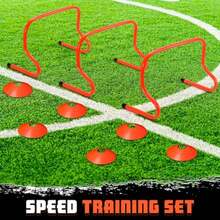 6 Sets 12" Speed Agility Training Hurdles For Athletes Soccer Training Hurdles Agility Training Equipment With Marker Cone Adjustable Training Hurdle Plyometric Hurdles For Basketball - As Pic - View 7
