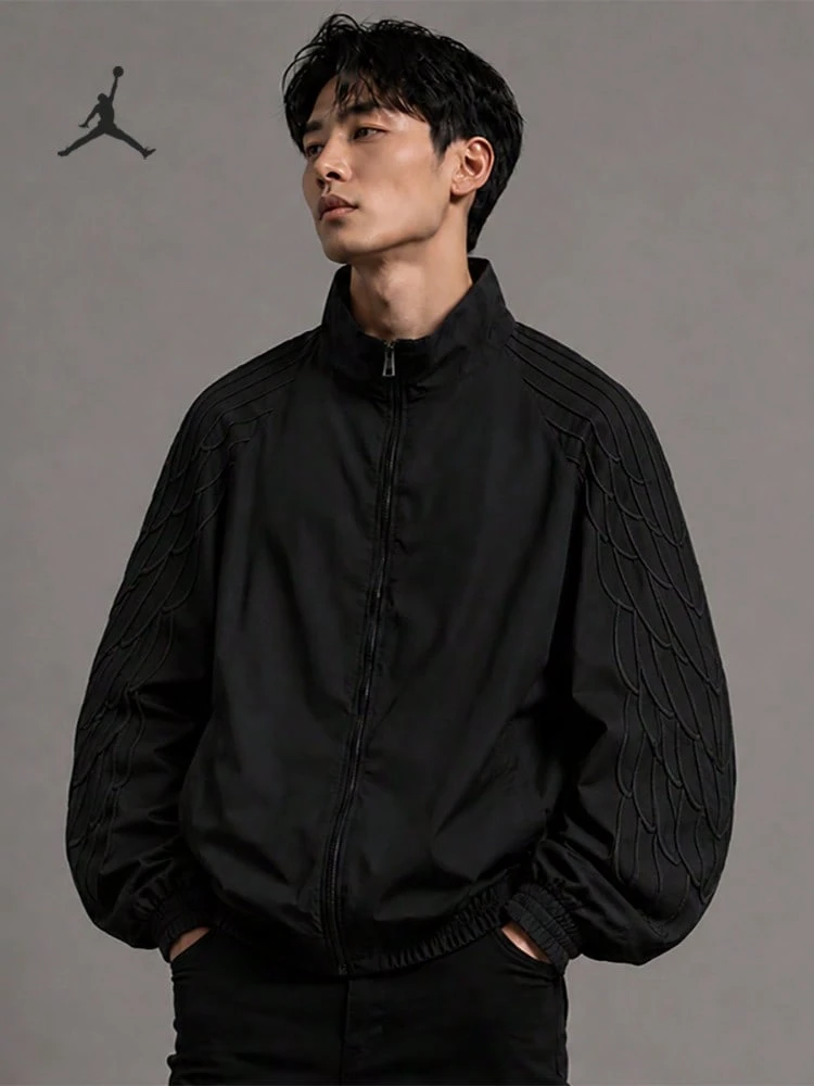 Jaket Lengan Panjang Minimalis Nike Authentic JORDAN Pria DX5789-010 - DX5789-010 - View 1