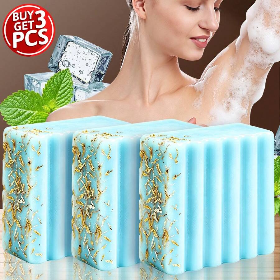 AURANY Sabun Deodoran Batangan, Sabun Deodoran Tubuh untuk Wanita & Pria, Sabun Pengontrol Bau dengan Ekstrak Tumbuhan Alami untuk Ketiak & Area Intim, Formula Pembersih Mendalam, Menyegarkan & Melembapkan, Kebersihan Harian yang Lembut dan Tidak Iritasi untuk Semua Jenis Kulit - 100G - Sabun Deodoran - View 1