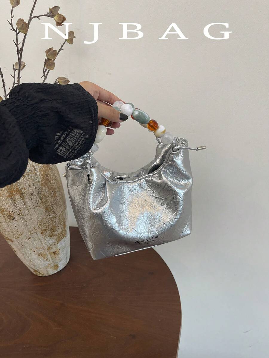 串珠手提包，優雅女款手提包，晚宴與派對穿搭，舞會包與配件，婚禮用品，女性禮物，沙灘包