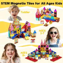 52/60pcs Fun Circus Magnetic Building Blocks, Creative DIY Assembly Set, Interactive Construction Toy, Imagination Learning Activity, Educational Gift For Boys And Girls Aged 3+ - Multicolor - View 7