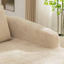 Modular Sectional Sofa In Chenille Fabric, Light Khaki 3 Seats - 卡其色三座 - 查看 9