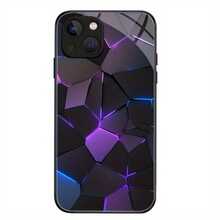 [Envío en 24h desde DE/FR/ES] Funda de vidrio templado con patrón de mármol para 15 Pro Max/15 Pro/15 Plus, 14 Pro Max/14 Plus/14 Pro/14, 13 Pro Max/13 Pro/13, 12 Pro Max/12 Pro - Funda protectora suave y a prueba de golpes - 1 pieza de imagen a color - Ver 7