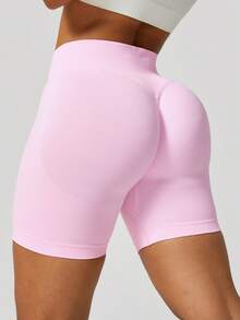 NcmRyu 3pcs Women High Waist Elastic Lifting Shaping Yoga Fitness Gym Running Sports Shorts Summer - Multicolor - View 3