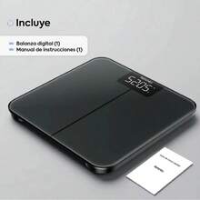 Bascula Digital Personal Femmto Peso Corporal Con Bluetooth Moderna Minimalista 180 Kg Baño - negro - Ver 7